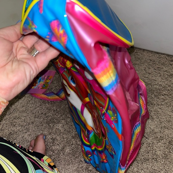 NWT Vintage Unused Condition Lisa Frank Rainbow Chaser Pink Cat Duffel Bag - Picture 11 of 13